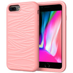Per iPhone SE (2020) Wave Pattern 3 in 1 Custodia protettiva antiurto in silicone + PC