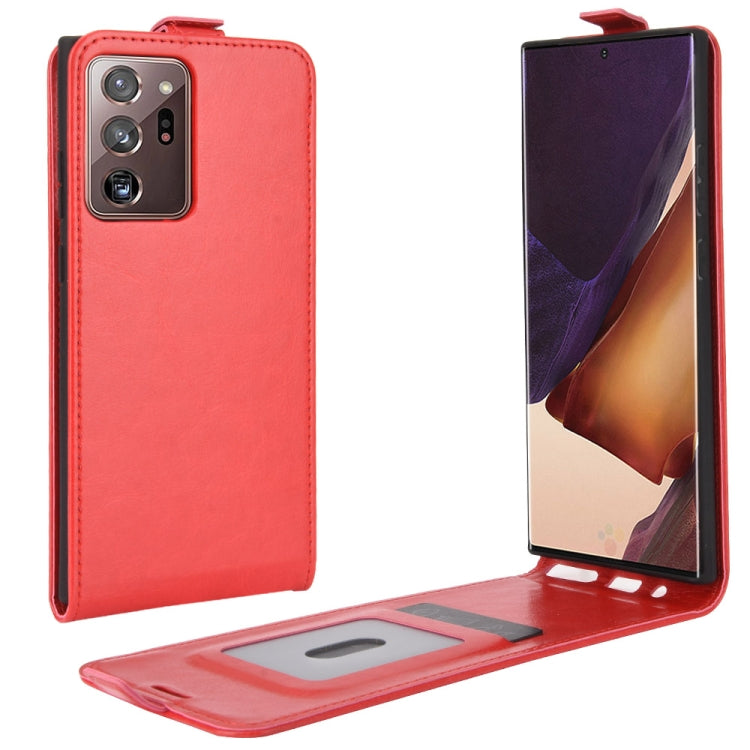 Per Samsung Galaxy Note20 Ultra 5G R64 Texture Custodia protettiva in pelle a vibrazione verticale singola con slot per schede e cornice per foto