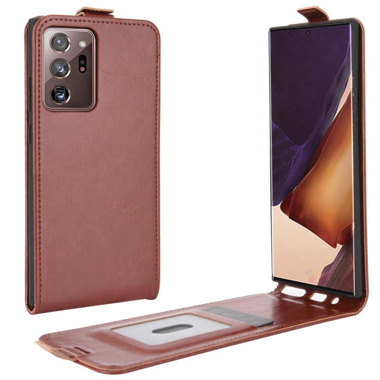 Per Samsung Galaxy Note20 Ultra 5G R64 Texture Custodia protettiva in pelle a vibrazione verticale singola con slot per schede e cornice per foto