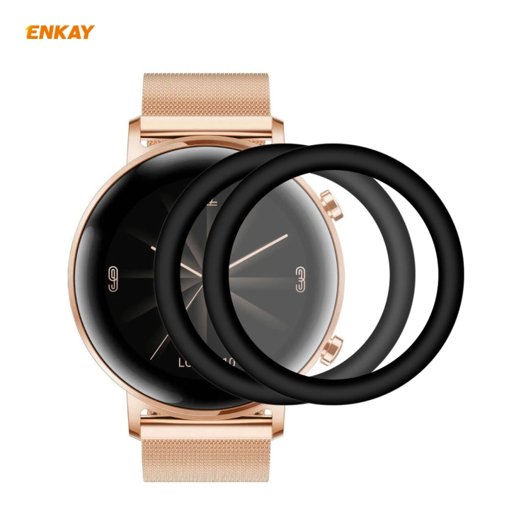 2 PZ ENKAY Hat-Prince 3D Full Screen Soft PC Edge + PMMA HD Screen Protector Film, For Huawei Watch GT 2 42mm, For Samsung Galaxy Active 2 40mm, For Samsung Galaxy Active 2 44mm, For Xiaomi Mi Band 4, For Fitbit Versa 2