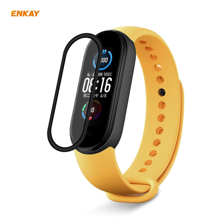 Per Xiaomi Mi Band 5 ENKAY Hat-Prince 3D Full Screen Soft PC Edge + Pellicola proteggi schermo PMMA HD, 1 PCS, 2 PCS