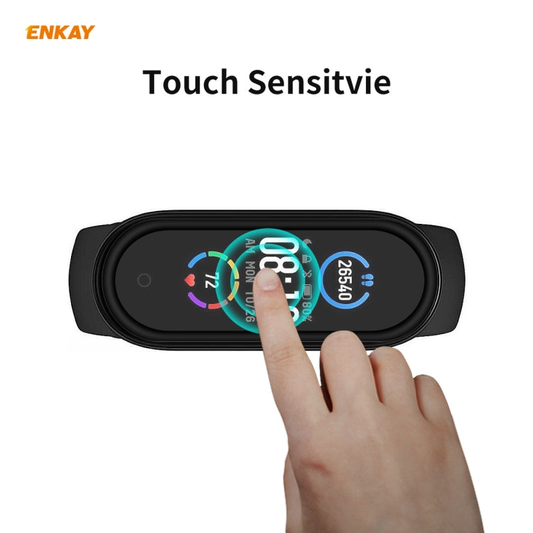 Per Xiaomi Mi Band 5 ENKAY Hat-Prince 3D Full Screen Soft PC Edge + Pellicola proteggi schermo PMMA HD, 1 PCS, 2 PCS