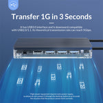 ORICO WB-11P Hub USB-C 10 in 1 trasparente