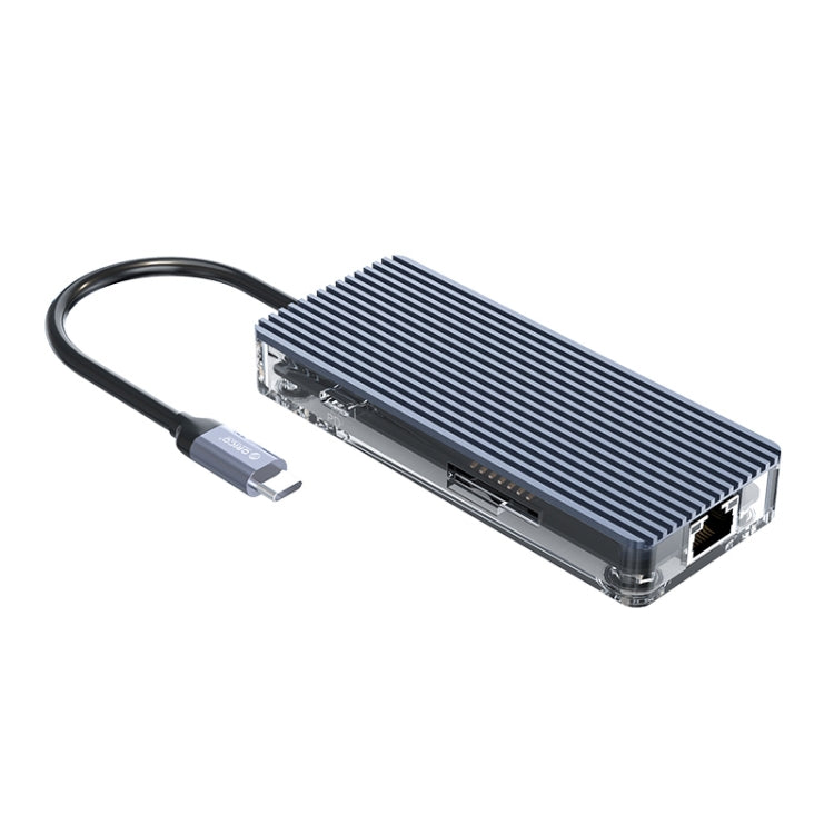 Hub USB-C ORICO WB-8P 8 porte trasparente PC
