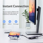 Hub USB-C 6 in 1 trasparente ORICO con HDMI e RJ45