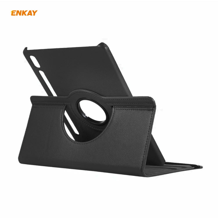 ENKAY per Samsung Galaxy Tab S7 11.0 T870 / T875 ENK-8012 Rotazione a 360 gradi Litchi Texture Flip orizzontale Custodia Smart in pelle PU con supporto e Sleep / Wake-up