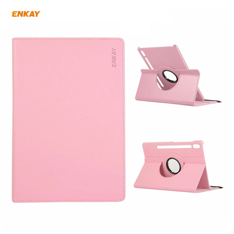 ENKAY per Samsung Galaxy Tab S7 11.0 T870 / T875 ENK-8012 Rotazione a 360 gradi Litchi Texture Flip orizzontale Custodia Smart in pelle PU con supporto e Sleep / Wake-up