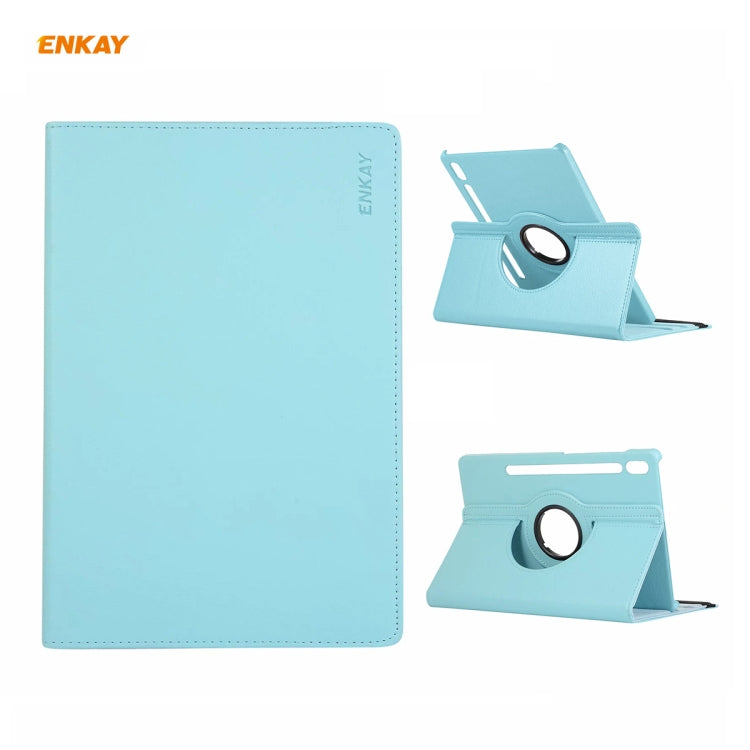 ENKAY per Samsung Galaxy Tab S7 11.0 T870 / T875 ENK-8012 Rotazione a 360 gradi Litchi Texture Flip orizzontale Custodia Smart in pelle PU con supporto e Sleep / Wake-up
