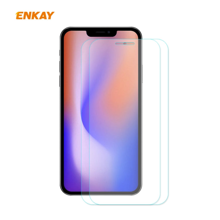 2 PZ ENKAY Hat-Prince 0.26mm 9H 2.5D Bordo curvo Pellicola in vetro temperato antideflagrante, For iPhone 12 mini, For iPhone 12 / 12 Pro, For iPhone 12 Pro Max