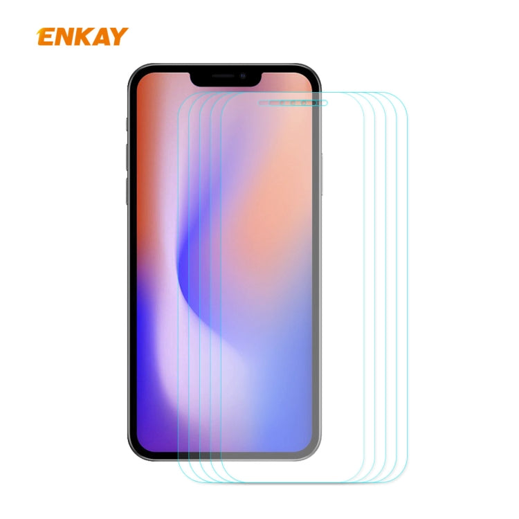 5 PZ ENKAY Hat-Prince 0.26mm 9H 2.5D Bordo curvo Pellicola in vetro temperato antideflagrante, For iPhone 12 mini, For iPhone 12 / 12 Pro, For iPhone 12 Pro Max