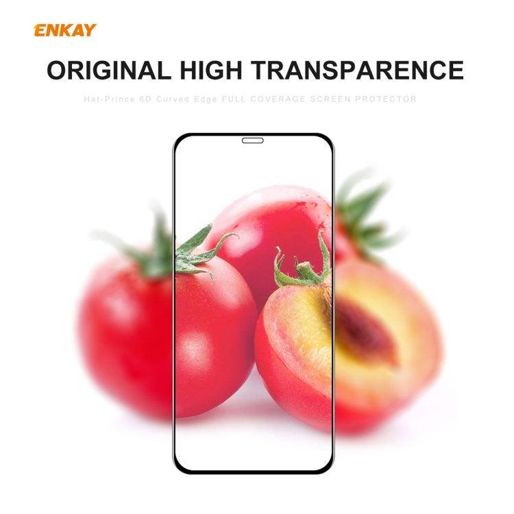 ENKAY Hat-Prince 0,26 mm 9H 6D protezione in vetro temperato curvo a copertura totale, For iPhone 12 mini, For iPhone 12 / 12 Pro, For iPhone 12 Pro Max