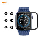 ENKAY Hat-Prince 0.2mm 9H Durezza superficiale 3D Pellicola per schermo in vetro temperato a schermo intero con bordo in lega di alluminio a prova di esplosione, For Apple Watch 6/5/4/SE 40mm, For Apple Watch 6/5/4/SE 44mm