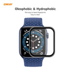 2 PZ ENKAY Hat-Prince 0.2mm 9H Durezza superficiale 3D Pellicola per schermo in vetro temperato a schermo intero con bordo in lega di alluminio a prova di esplosione, For Apple Watch 6/5/4/SE 40mm, For Apple Watch 6/5/4/SE 44mm