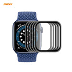 5PCS ENKAY Hat-Prince 0.2mm 9H Durezza superficiale 3D Pellicola per schermo in vetro temperato a prova di esplosione con bordo in lega di alluminio a schermo intero, For Apple Watch 6/5/4/SE 40mm, For Apple Watch 6/5/4/SE 44mm
