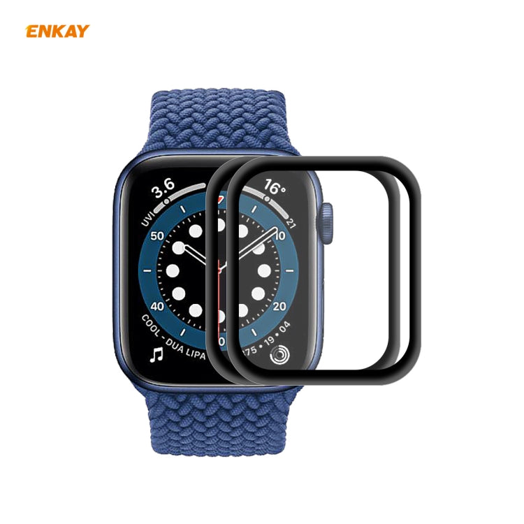 2 PZ Per Apple Watch Series 6/5/4/SE 44mm ENKAY Hat-Prince 3D Full Screen PET Curvo Piegatura a caldo Pellicola proteggi schermo HD, For Apple Watch Series 6/5/4/SE 44mm