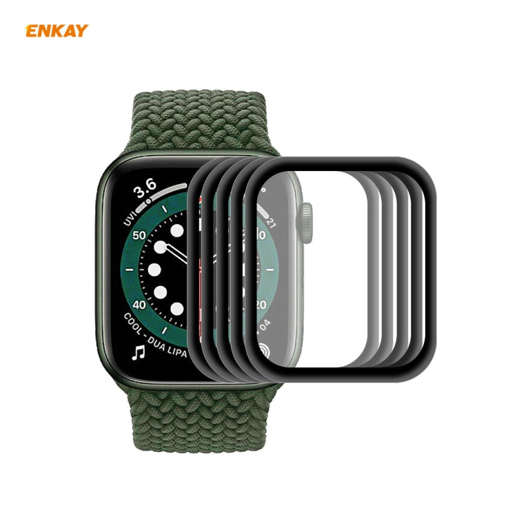 5 PZ Per Apple Watch Series 6/5/4/SE 44mm ENKAY Hat-Prince 3D Full Screen PET curvo piegatura a caldo pellicola proteggi schermo HD, For Apple Watch Series 6/5/4/SE 44mm