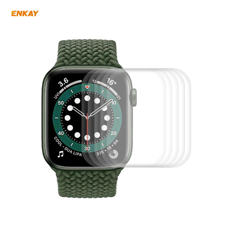 5 PZ Per Apple Watch Series 6/5/4/SE 40mm ENKAY Hat-Prince 3D Full Screen PET curvo piegatura a caldo pellicola proteggi schermo HD, For Apple Watch Series 6/5/4/SE 40mm