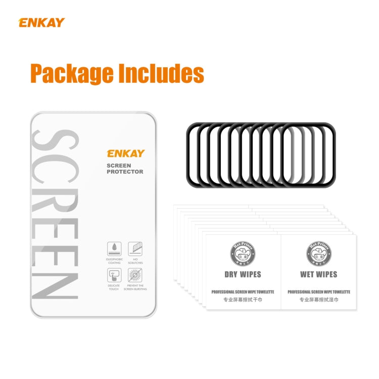 10 PZ Per Apple Watch Series 6/5/4/SE 44mm ENKAY Hat-Prince 3D Full Screen PET curvo pellicola protettiva per schermo HD piegatura a caldo, For Apple Watch Series 6/5/4/SE 44mm