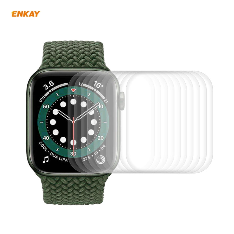 10 PZ Per Apple Watch Series 6/5/4/SE 44mm ENKAY Hat-Prince 3D Full Screen PET curvo pellicola protettiva per schermo HD piegatura a caldo, For Apple Watch Series 6/5/4/SE 44mm