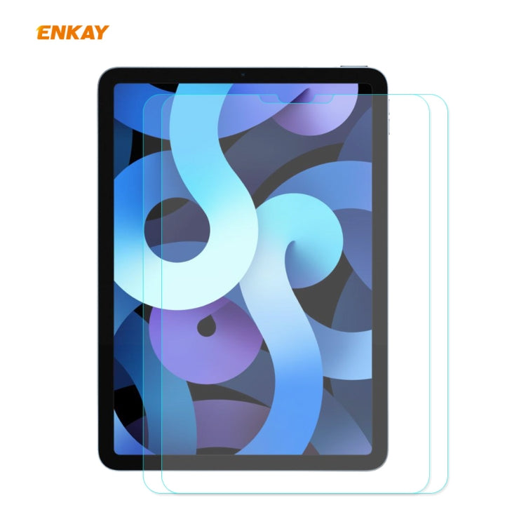 2 PZ ENKAY Hat-Prince 0.33mm 9H Durezza superficiale 2.5D Protezione in vetro temperato antideflagrante, For iPad 10.2 2021 / 2020 / 2019(2pcs), For iPad Air 2020 10.9 / Air 2022(2pcs)