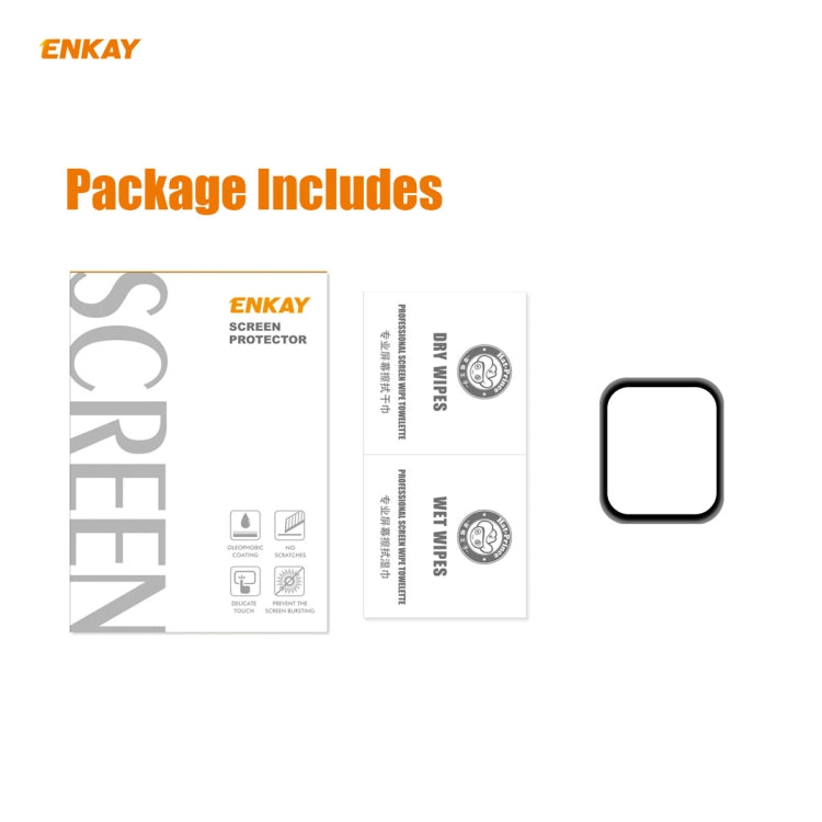 ENKAY Hat-Prince 3D Full Screen Soft PC Edge + Pellicola proteggi schermo PMMA HD, For Apple Watch 6/5/4/SE 44mm, For Apple Watch 6/5/4/SE 40mm