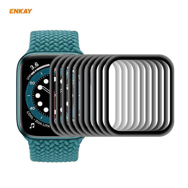 10 PZ ENKAY Hat-Prince 3D Full Screen Soft PC Edge + PMMA HD Screen Protector Film, For Apple Watch 6/5/4/SE 44mm, For Apple Watch 6/5/4/SE 40mm