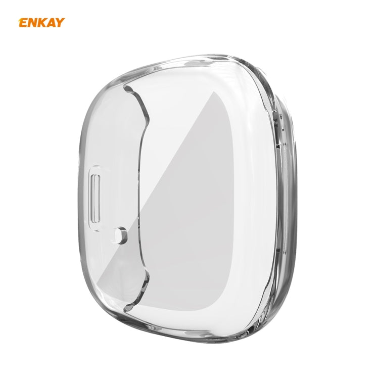 Per Fitbit Versa 3 / Fitbit Sense ENKAY Hat-Prince ENK-AC8208 Custodia morbida in TPU trasparente a copertura totale