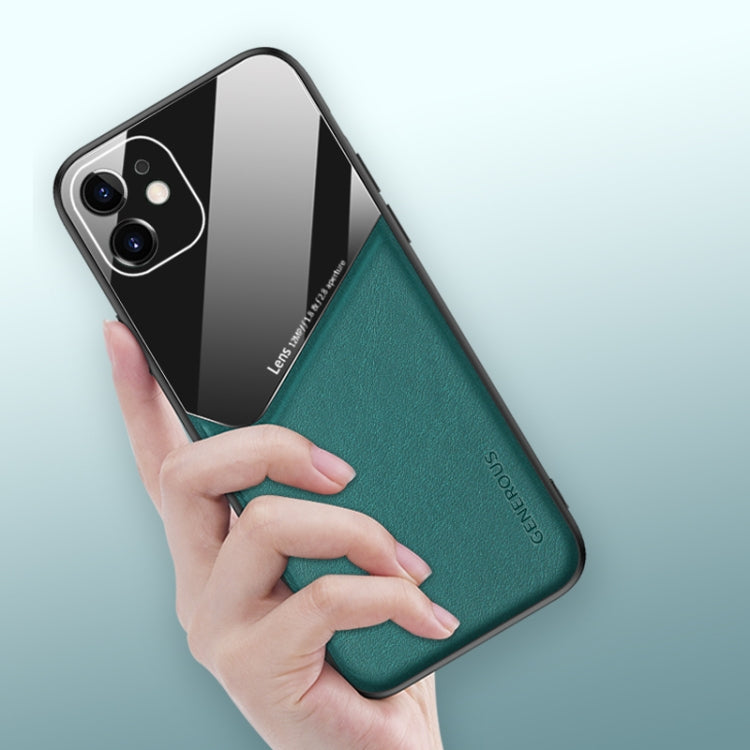 Custodia per telefono all-inclusive in pelle + vetro organico con lamiera di ferro, For iPhone 12 mini, For iPhone 12, For iPhone 12 Pro Max