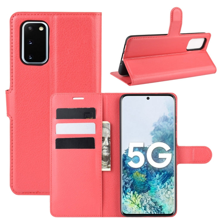 Per Samsung Galaxy S20 FE 4G / 5G Litchi Texture Custodia protettiva a vibrazione orizzontale con supporto e slot per schede e portafoglio, For Galaxy S20 FE
