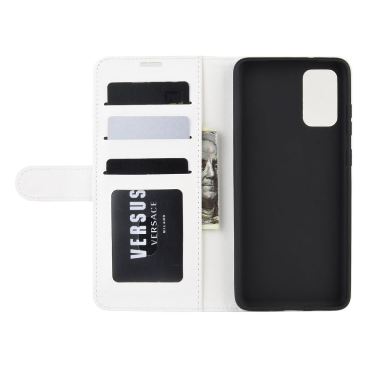 Per Samsung Galaxy S20 FE 4G / 5G R64 Texture Custodia protettiva a vibrazione orizzontale singola con supporto e slot per schede e portafogli e cornice per foto, For Samsung Galaxy S20 FE