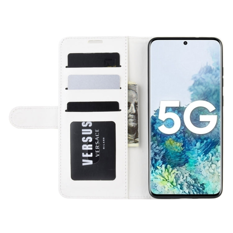 Per Samsung Galaxy S20 FE 4G / 5G R64 Texture Custodia protettiva a vibrazione orizzontale singola con supporto e slot per schede e portafogli e cornice per foto, For Samsung Galaxy S20 FE