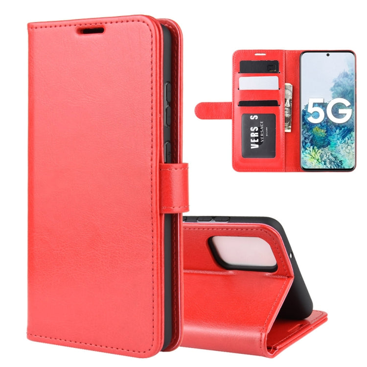 Per Samsung Galaxy S20 FE 4G / 5G R64 Texture Custodia protettiva a vibrazione orizzontale singola con supporto e slot per schede e portafogli e cornice per foto, For Samsung Galaxy S20 FE