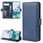 Per Samsung Galaxy S20 FE 4G / 5G Custodia in pelle a vibrazione orizzontale con fibbia magnetica a doppio lato con supporto e slot per schede e portafoglio, For Samsung Galaxy S20 FE