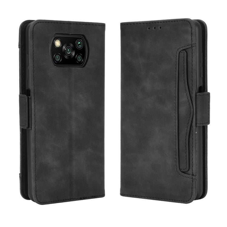 Per Xiaomi Poco X3 Custodia in pelle con motivo a portafoglio stile pelle di vitello NFC ， con slot per schede separato, For Xiaomi Poco X3 NFC