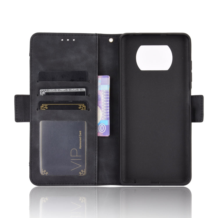 Per Xiaomi Poco X3 Custodia in pelle con motivo a portafoglio stile pelle di vitello NFC ， con slot per schede separato, For Xiaomi Poco X3 NFC