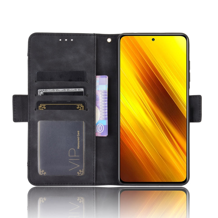 Per Xiaomi Poco X3 Custodia in pelle con motivo a portafoglio stile pelle di vitello NFC ， con slot per schede separato, For Xiaomi Poco X3 NFC
