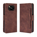 Per Xiaomi Poco X3 Custodia in pelle con motivo a portafoglio stile pelle di vitello NFC ， con slot per schede separato, For Xiaomi Poco X3 NFC