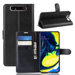 Custodia protettiva per portafoglio in pelle Litchi Texture per Samsung A80/A90