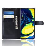 Custodia protettiva per portafoglio in pelle Litchi Texture per Samsung A80/A90