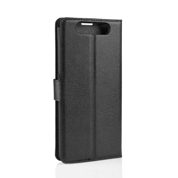 Custodia protettiva per portafoglio in pelle Litchi Texture per Samsung A80/A90