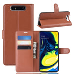 Custodia protettiva per portafoglio in pelle Litchi Texture per Samsung A80/A90