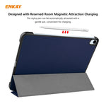 Per iPad Air 2020 10.9 / iPad Pro 11 2018 ENKAY ENK-8013 Custodia Smart in pelle PU + plastica con supporto a tre pieghe, For iPad Air 11 2024 / Pro 11 2018 / Air 10.9 2022
