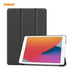 Per iPad 10.2 2020/2019 ENKAY ENK-8014 Custodia Smart in pelle PU + plastica con supporto a tre pieghe