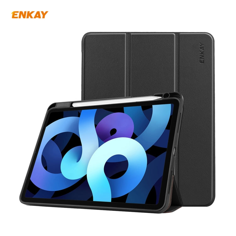 Per iPad Air 2020 10.9 / iPad Pro 11 2018 ENKAY ENK-8015 Custodia Smart in pelle PU + TPU con slot per penna, For iPad Air 11 2024 / Pro 11 2018 / Air 10.9 2022