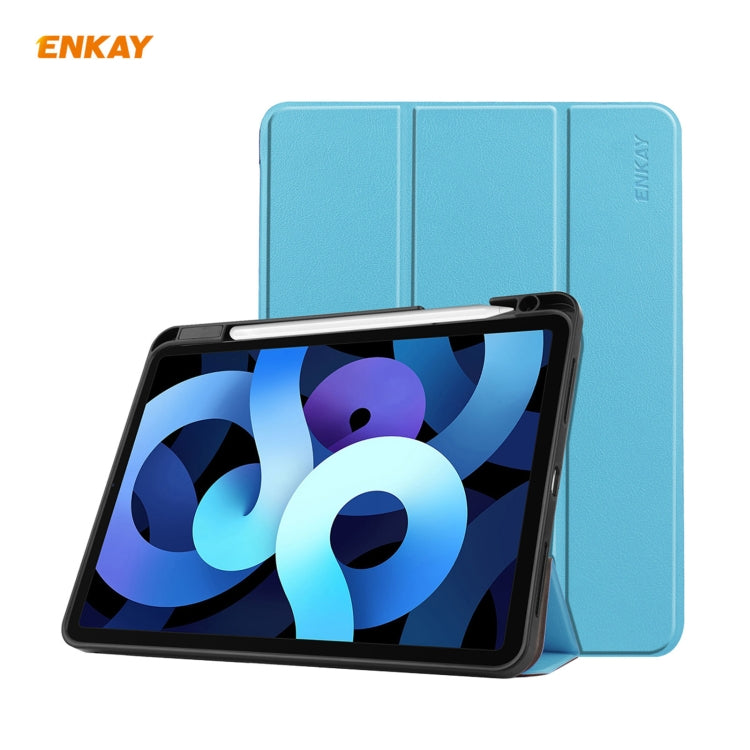 Per iPad Air 2020 10.9 / iPad Pro 11 2018 ENKAY ENK-8015 Custodia Smart in pelle PU + TPU con slot per penna, For iPad Air 11 2024 / Pro 11 2018 / Air 10.9 2022