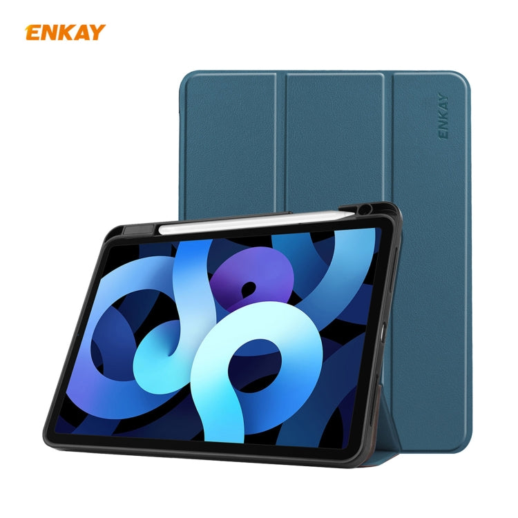 Per iPad Air 2020 10.9 / iPad Pro 11 2018 ENKAY ENK-8015 Custodia Smart in pelle PU + TPU con slot per penna, For iPad Air 11 2024 / Pro 11 2018 / Air 10.9 2022