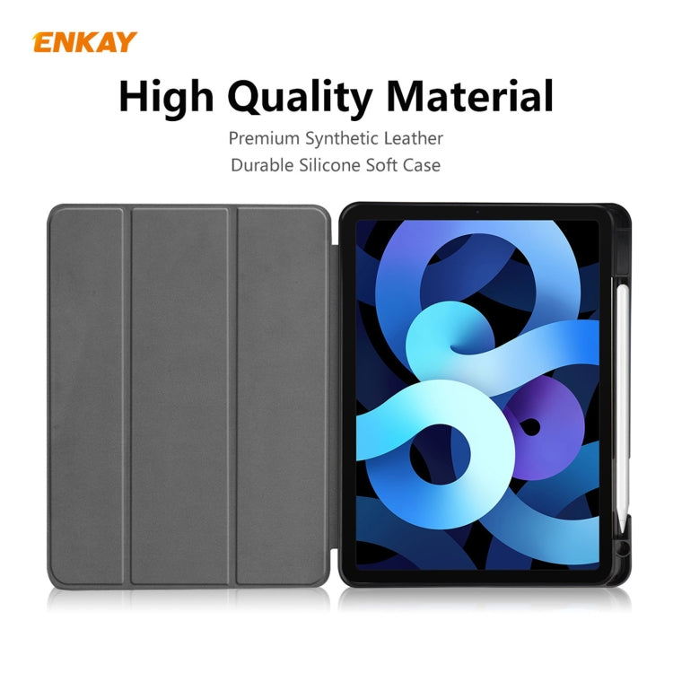 Per iPad Air 2020 10.9 / iPad Pro 11 2018 ENKAY ENK-8015 Custodia Smart in pelle PU + TPU con slot per penna, For iPad Air 11 2024 / Pro 11 2018 / Air 10.9 2022