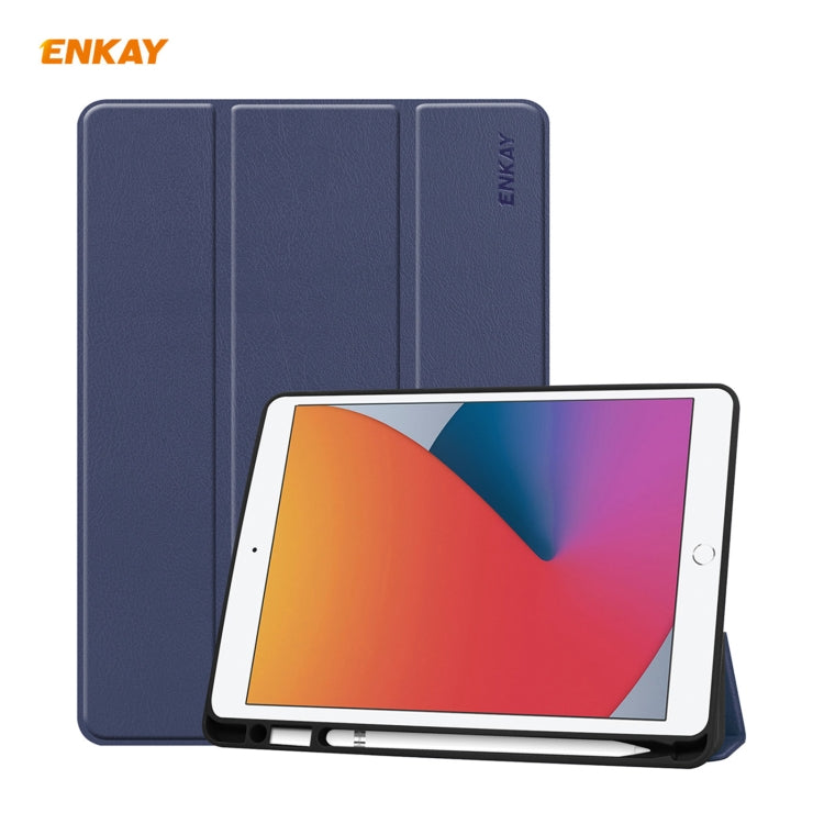 Per iPad 10.2 2020/2019 ENKAY ENK-8016 Custodia Smart in pelle PU + TPU con slot per penna, For iPad 10.2 2021 / 2020 / 2019