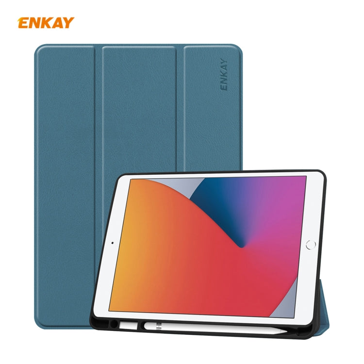 Per iPad 10.2 2020/2019 ENKAY ENK-8016 Custodia Smart in pelle PU + TPU con slot per penna, For iPad 10.2 2021 / 2020 / 2019