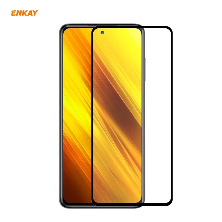 ENKAY Hat-Prince Full Glue 0.26mm 9H 2.5D Pellicola a copertura totale in vetro temperato, For Samsung Galaxy M51, For Samsung Galaxy A42 5G, For Xiaomi Poco X3 / X3 NFC